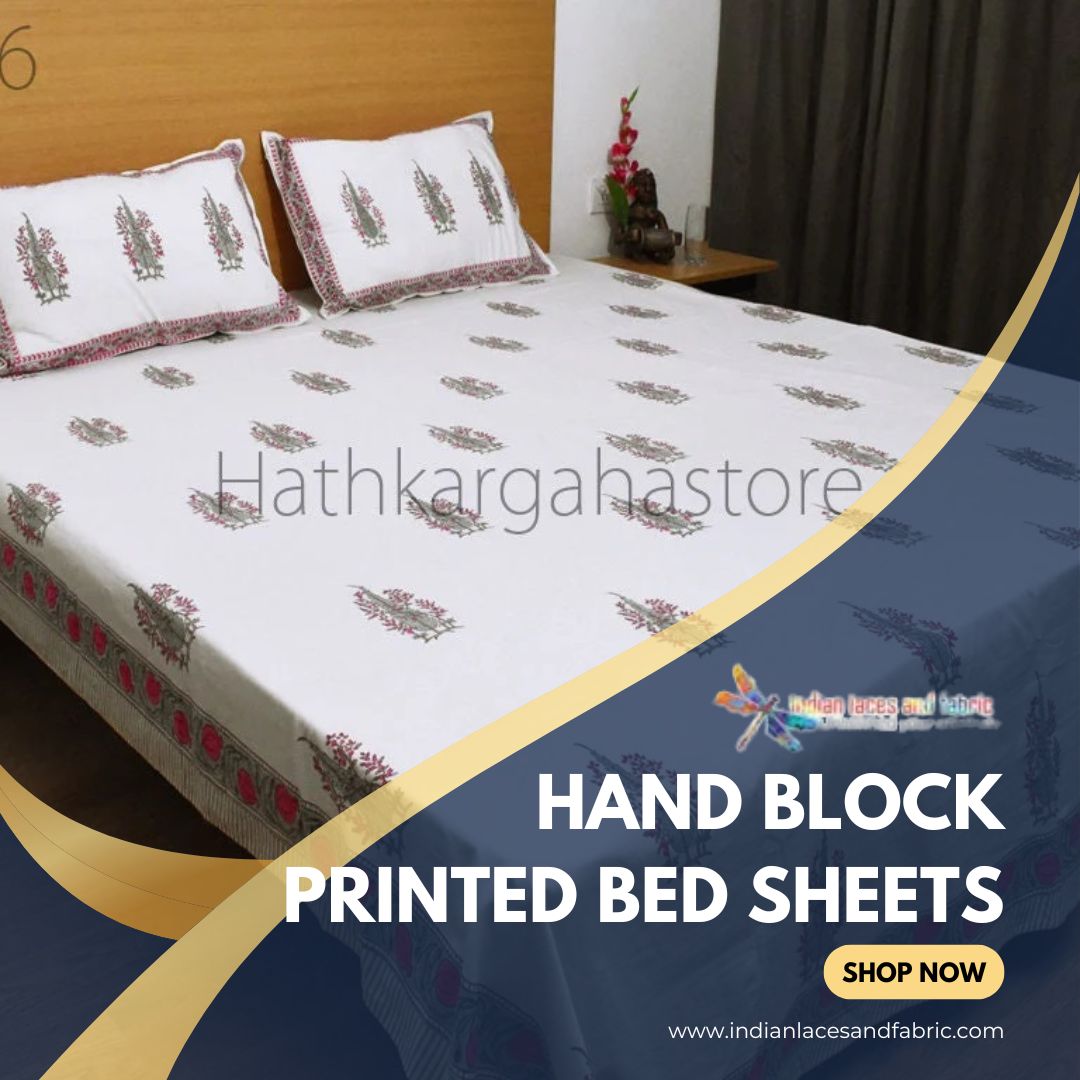Sleep Better with Natural, Hand Block Printed Bed Sheets