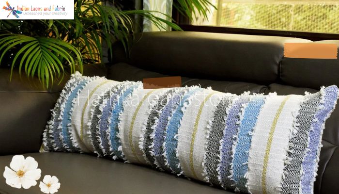 Elegant Cotton Cushion Covers - Indian Laces and Fabric