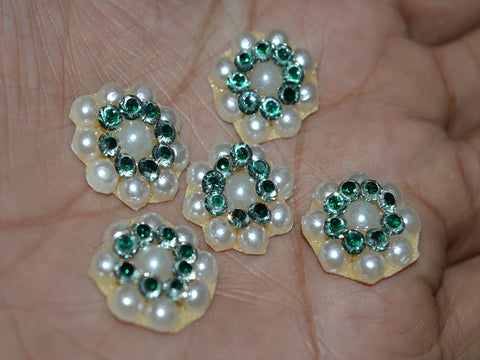 Flower shaped Beaded Indian Appliques