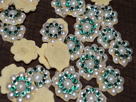 Flower shaped Beaded Indian Appliques
