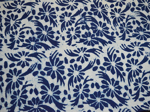 Indigo blue indigo cotton vegetable dyed hand block printed cotton block printed fabric sold by the yard kids for dress making summer dresses crafting drapes curtains fabric