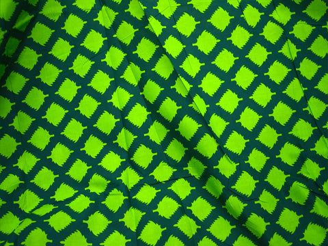 Green Quilting Soft Cotton Fabric By The Yard Indian Summer Dresses Crafting Screen Printed Sewing Crib Drapes Clothing Women Dress Fabric Home Decor Table Runner Cushion Covers