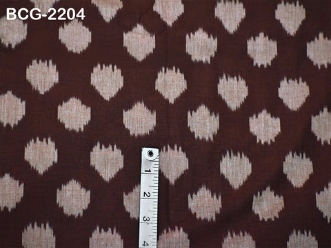 Tissu de coton ikat bordeaux au mètre, Tissu tissé à la main vendu au mètre, Matériel pour robes d'été, Décoration d'intérieur, Teint en fil, Chute de tissu, Quilting, Chemins de table