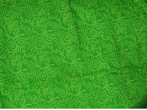 Screen Printed Cotton Fabric Soft Cotton fabric by the yard in Parrot on neon green