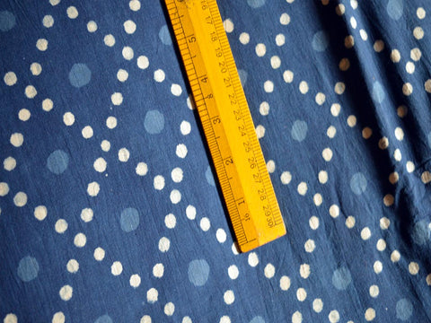 1.5 Meter Summer dresses Indigo blue block printed hand stamp soft cotton fabric sewing accessories crafting drapes curtains women apparel fabric