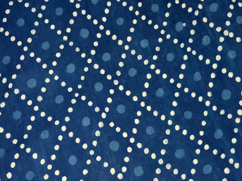 1.5 Meter Summer dresses Indigo blue block printed hand stamp soft cotton fabric sewing accessories crafting drapes curtains women apparel fabric