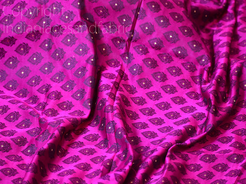 Indian purple crafting jacquard fabric by the yard banarasi wedding dresses sewing bridesmaid costumes home furnishing valance drapery pillowcase table runner boutique martial fabric