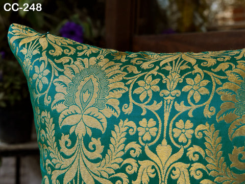 Handcrafted cushion cover embroidery and fabric texture