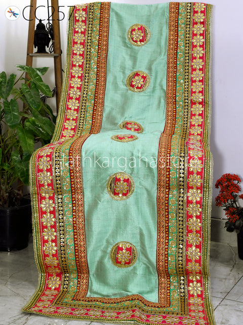 2 Pc Bohemian Cushion Cover with Table Runner Indian Hippie Cushion Throw Pillow Covers Colorful Decorative Patchwork Pillowcase Boho Décor