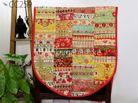 2 Pc Bohemian Pillowcase with Table Runner Indian Hippie Cushion Throw Cushion Covers Colorful Decorative Patchwork Pillowcase Boho Decor
