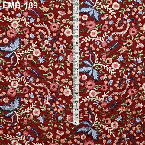 Embroidered by the yard Fabric Sewing DIY Crafting Fabric Costumes Dolls Bags Cushion Covers Table Runners