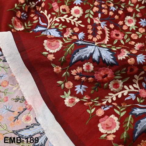 Embroidered by the yard Fabric Sewing DIY Crafting Fabric Costumes Dolls Bags Cushion Covers Table Runners