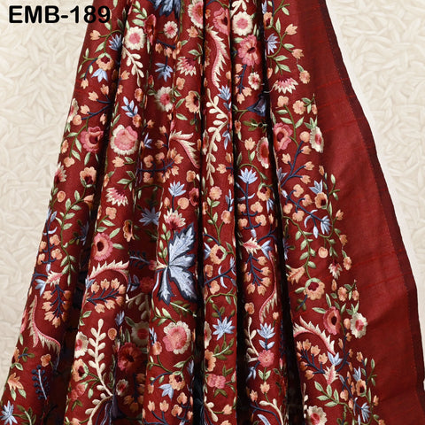 Embroidered by the yard Fabric Sewing DIY Crafting Fabric Costumes Dolls Bags Cushion Covers Table Runners