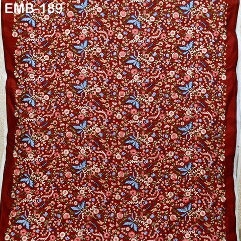 Embroidered by the yard Fabric Sewing DIY Crafting Fabric Costumes Dolls Bags Cushion Covers Table Runners