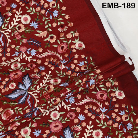 Embroidered by the yard Fabric Sewing DIY Crafting Fabric Costumes Dolls Bags Cushion Covers Table Runners