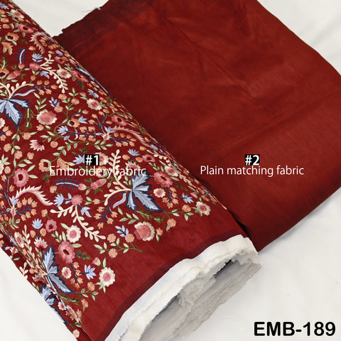 Embroidered by the yard Fabric Sewing DIY Crafting Fabric Costumes Dolls Bags Cushion Covers Table Runners