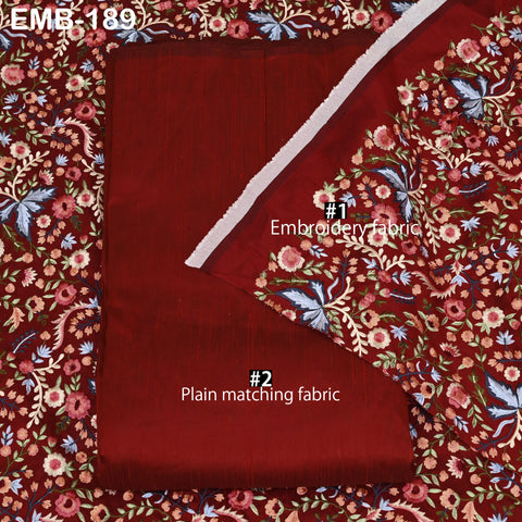 Embroidered by the yard Fabric Sewing DIY Crafting Fabric Costumes Dolls Bags Cushion Covers Table Runners