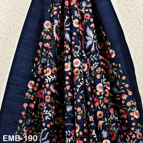 Indian Embroidered by the yard Fabric Sewing DIY Crafting Embroidery Wedding Dresses Fabric Costumes Dolls Bags Cushion Covers Table Runners