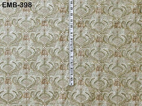 Indian Embroidered Fabric by the yard Sewing DIY Crafting Embroidery Wedding Dress Costumes Dolls Bags Cushion Covers Table Runners Blouses