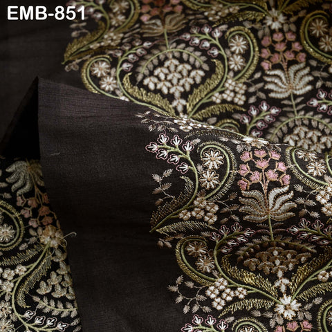 Tissu de broderie indienne au mètre Tissu brodé pour costumes de mariage Réticules Régence Sacs à main victoriens Journaux de bord Marie-Antoinette