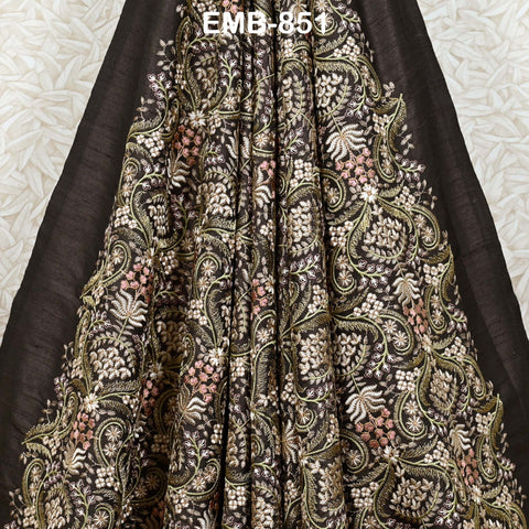 Tissu de broderie indienne au mètre Tissu brodé pour costumes de mariage Réticules Régence Sacs à main victoriens Journaux de bord Marie-Antoinette