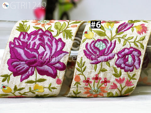 Indian Embroidered Trim by 3 yard Drapery Hats Bag Saree Trimming Decorative hat Making Ribbon Crafting Sewing Sari Borders Embellishments Home Décor Tape