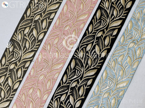 9 Yard Indian Embroidered Trim Embellishment Sari Border Embroidery Bridal Belt Saree Ribbon Cushions Home Décor Sewing Clothing Costumes Trimmings