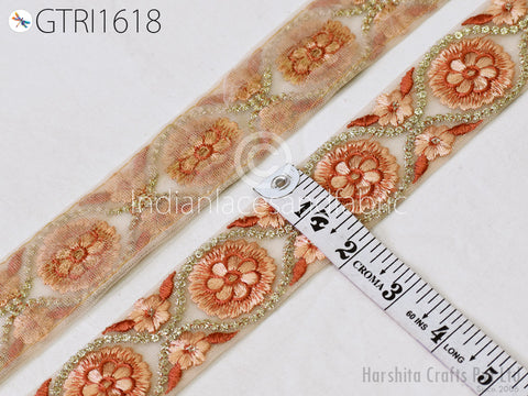 9 Yard Embroidery Fabric Trim Indian Sewing Embellishment Embroidered Saree Ribbon Crafting Border Wedding Dress Trimmings Cushion Covers
