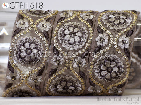 9 Yard Embroidery Fabric Trim Indian Sewing Embellishment Embroidered Saree Ribbon Crafting Border Wedding Dress Trimmings Cushion Covers