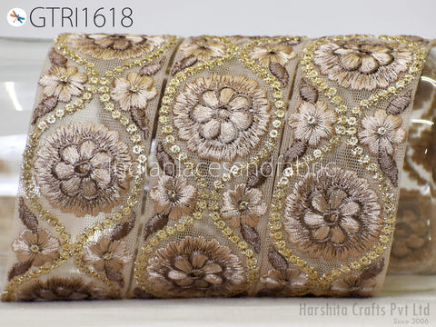 9 Yard Embroidery Fabric Trim Indian Sewing Embellishment Embroidered Saree Ribbon Crafting Border Wedding Dress Trimmings Cushion Covers