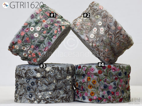 Embroidered Ribbons Trim By 3 Yard Indian Sari Border DIY Crafting Fabric Saree Sewing Decorative Beach Tote Bags Trimmings Home Decor