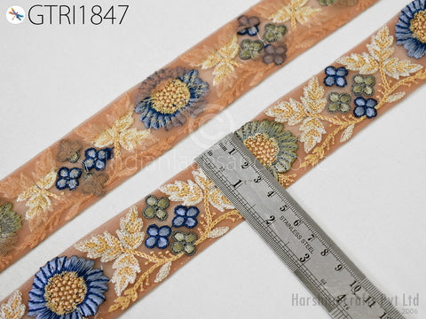 3 Yard Indian Trim Sari Border DIY Crafting Ribbon Sewing Fabric Embroidered Decorative Costumes Cushion Curtain Home Decor Trimming