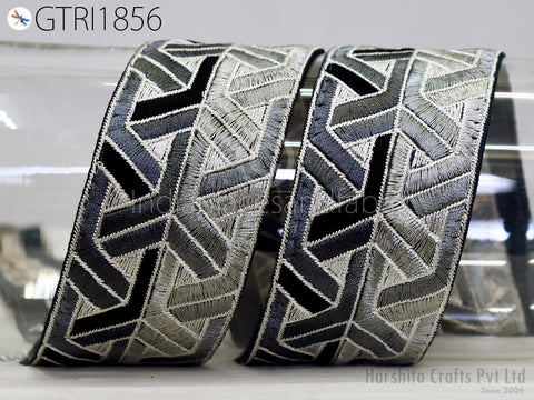 Indian Ribbon Trim By 3 Yard Sari Border DIY Crafting Sewing Fabric Embroidered Decorative Costumes Cushion Curtain Home Decor Trimming.