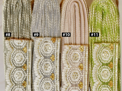 Decorative Embroidered Saree Border Wedding Sari Borders Cushions cover Crafting Trim by 3 yard Hat Making Tape Embellishments Indian Wear Lace Decorative Costume Trimming Garment Accessories