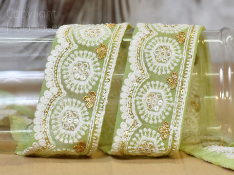 Decorative Embroidered Saree Border Wedding Sari Borders Cushions cover Crafting Trim by 3 yard Hat Making Tape Embellishments Indian Wear Lace Decorative Costume Trimming Garment Accessories