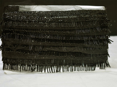 Beautiful Stunning Stylish Borders Indian Beaded Fringe Lace Trim By The Yard Costume Wedding Dresses Tape Boutique Material Ribbon Bridal Belt Sashes Accessories Draperies Decorative Crafting Sewing Sari Border