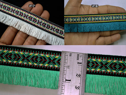 4 Yard 1.2" Embellishment Indian Fringe Trim Brush Eyelash Woven Fringed Laces Clothing dresses Tape Decorative Drapery Upholstery Cushion Caver Home Décor Sewing Crafting garment borders