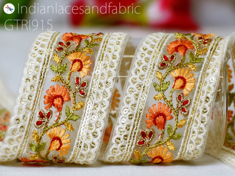 9 Yard Indian Embroidery Trim Pillow Cover Embroidered Sari Border Embellishments Saree Ribbon Cushions Home Décor Sewing Crafting Curtain Trimmings