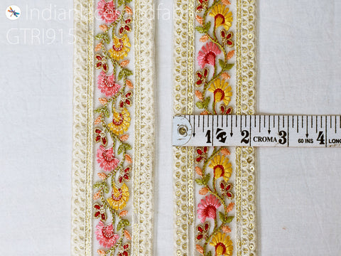9 Yard Indian Embroidery Trim Pillow Cover Embroidered Sari Border Embellishments Saree Ribbon Cushions Home Décor Sewing Crafting Curtain Trimmings