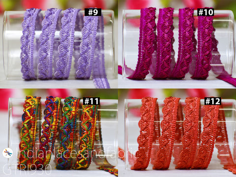 4 Yard Braided Edging Trim Gift Wrapping Ribbon Indian Decorative Tape Crafting Sewing Embellishments Lampshade Lace Cushion Cover Trimmings