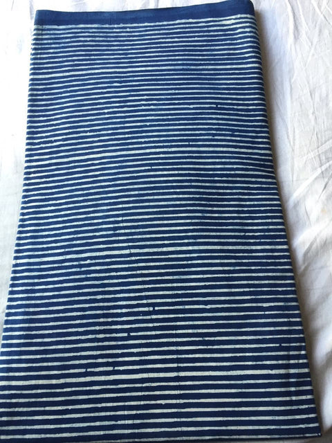 Indigo Fabric Block Printed cotton fabric by the Yard Blue Cotton Fabric Indian Crafting bohemian Dress material quilting fabric for dresses