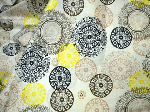 Hand Printed Fabric, Cotton Fabric For Kids, Summer Wear Cotton Fabric, Doll Dress Cotton Fabric, Printed Cotton Fabric