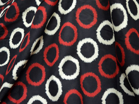Printed fabric, quilting cotton Lovely Print in red, white printed Fabric, Hand Printed Fabric, Cotton Fabric For Kids, Summer Wear Cotton Fabric, Doll Dress Cotton Fabric