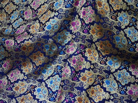 Banarasi Pure Silk, Dresses Fabric For Mats, Bed Cover Fabric, Sold By The Yard Fabric, Sofa Cover Brocade, Fabric For Tie Backs Fabric