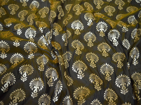 Gold and Black brocade, headband Brocade Fabric, Fabric For Table Runner, Brocades For Curtains