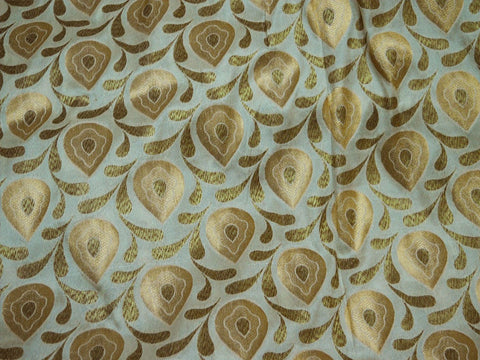 Ivory Brocade fabric by the yard party Wedding Banarasi Brocade, Bridal Fabric, Furniture Covers Fabric