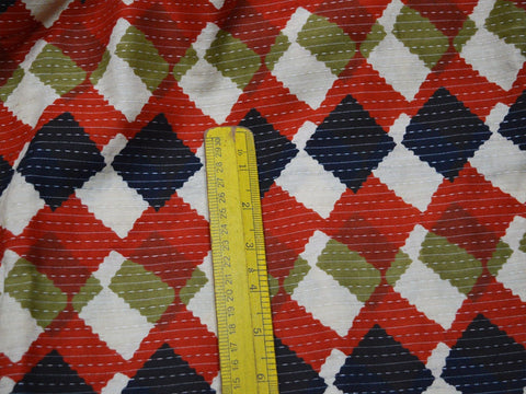 Block print Dress, Quilting Fabric, Fabric by the yard, Kids Summer dress, Drapery Fabric