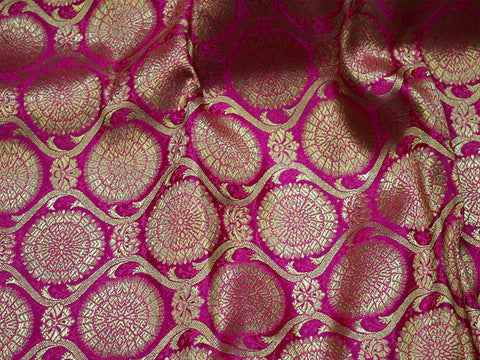 Home Décor Magenta Brocade Fabric by the Yard, Boutique Material Fabric, Craft Supplies And Tools Fabric, Sewing Accessories Fabric
