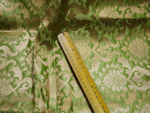 1.35 Meter Apple Green Brocade Fabric for Wedding bridal dress fabric Indian Banarasi brocade fabric Brocade Craft Costume Sewing Fabric