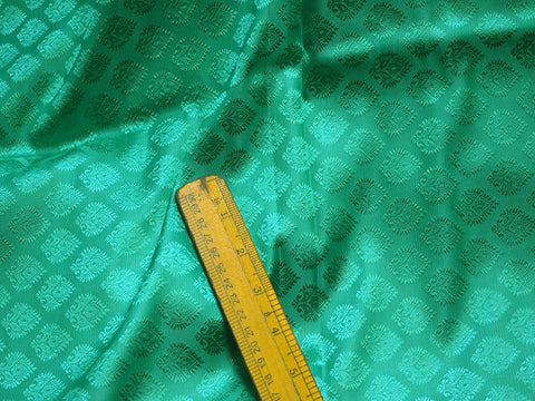 Long Dress Brocade, Floral pattern brocade, Sea green Brocade fabric, Jacquard Dress fabric, Kid&#39;s Dress fabric